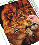 Broderie diamant Lion & Lionne  | 💎 Diamond Painting Club