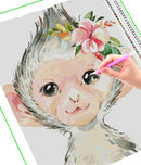 Broderie diamant Petit singe mignon | 💎 Diamond Painting Club